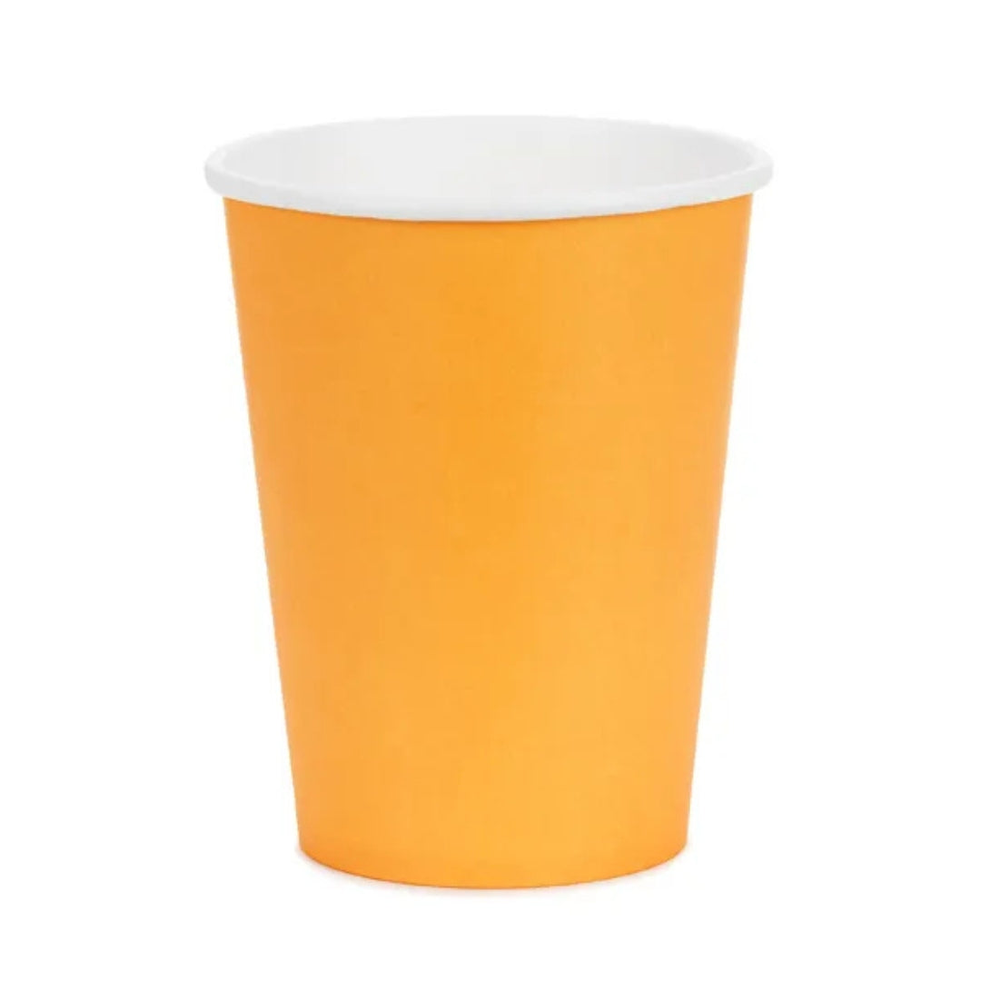 PartyDeco Paper Cups 250ml A Pack Of 6pcs - Light Orange