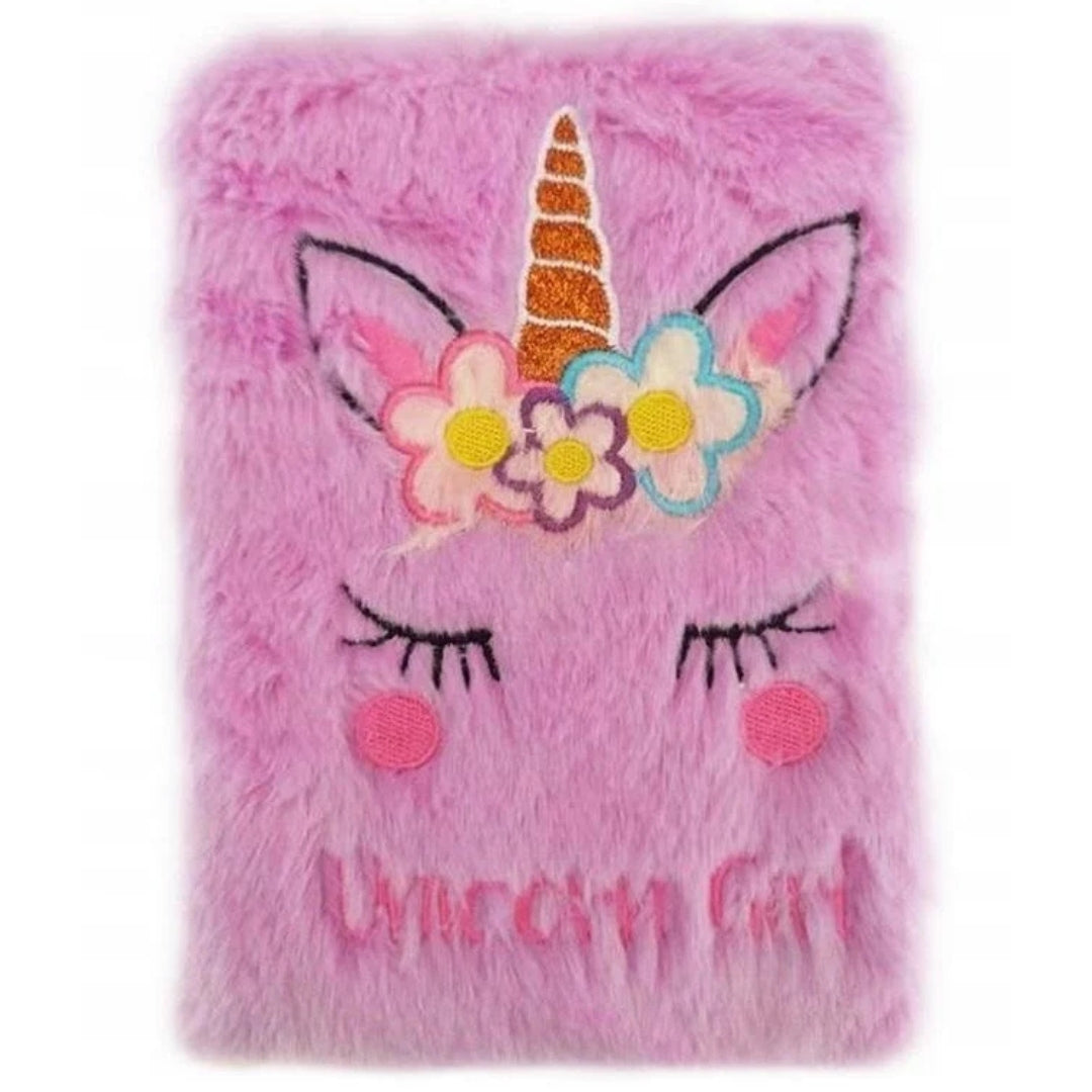 A5 Easy Kids Lined Notebook 80 Sheets - Fluffy Unicorn