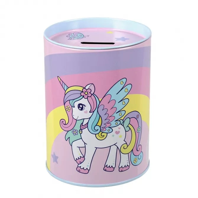 StarPak Metal Coin Box Unicorn