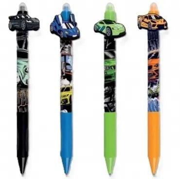 Cresco Erasable Pens 0.5mm Blue Ink - Cars x 1pc Assortment
