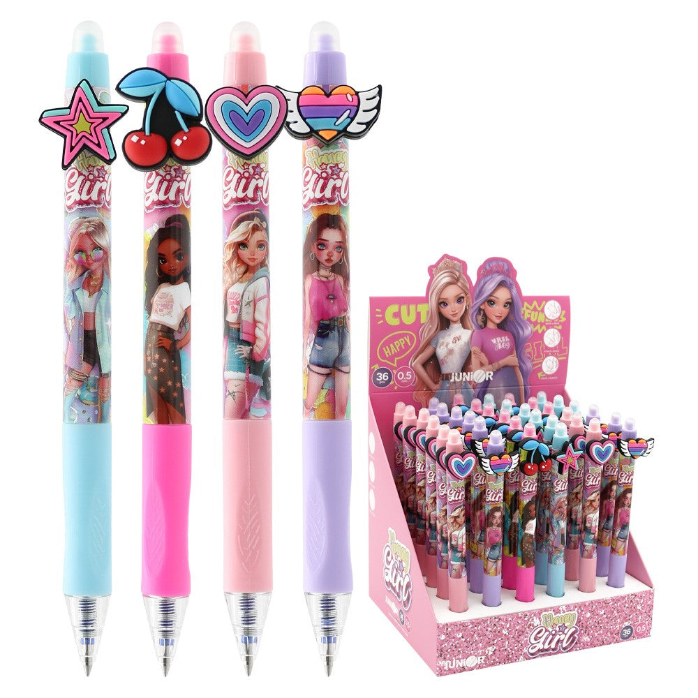 Cresco Erasable Pens 0.5mm Blue Ink - Girls x 1pc Assortment