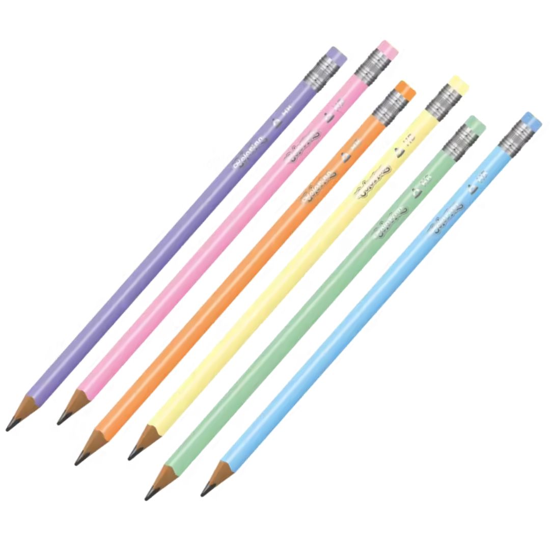 Graphite Pencil & Eraser Pastel x 1pc Assortment