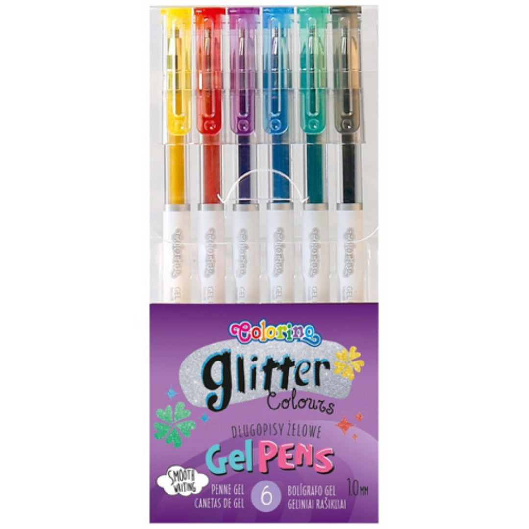 Colorino - Gel Pen 1.0mm A Pack Of 6pcs - Glitter Colours