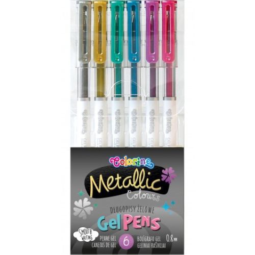Colorino Gel Pens A Pack Of 6pcs - Metalic