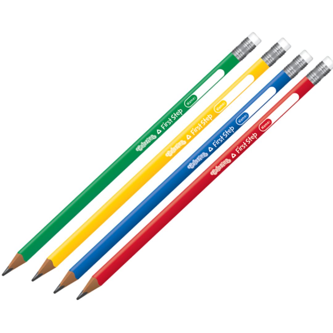 Coloring First Step Graphite Pencil & Eraser x 1pc Assortment