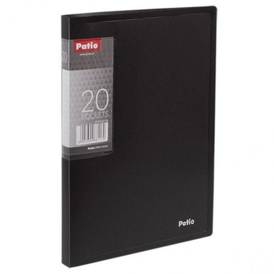 A5 Patio Display Book Black 20 Pockets