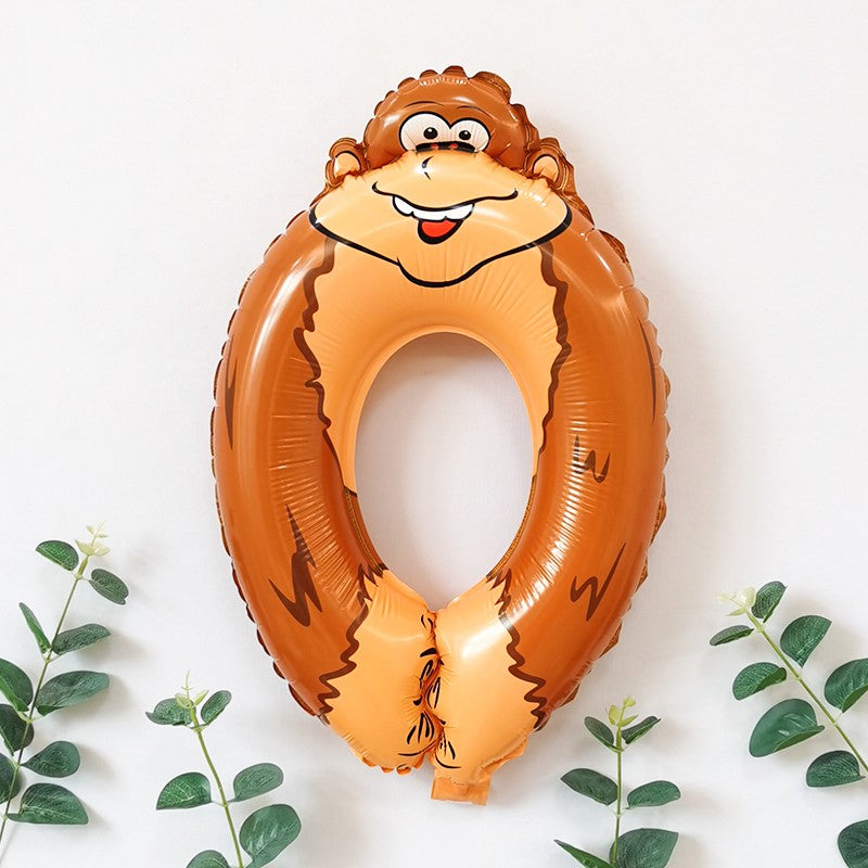 Air-Fill Number Animal Balloon 40cm - 0