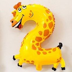 Air-Fill Number Animal Balloon 40cm - 2