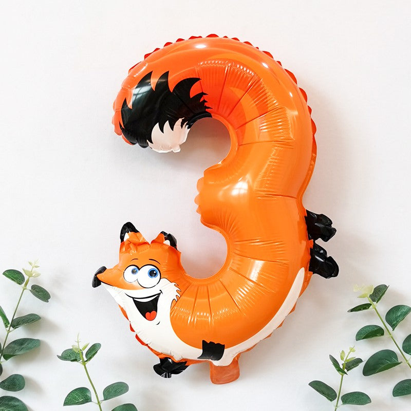 Air-Fill Number Animal Balloon 40cm - 3