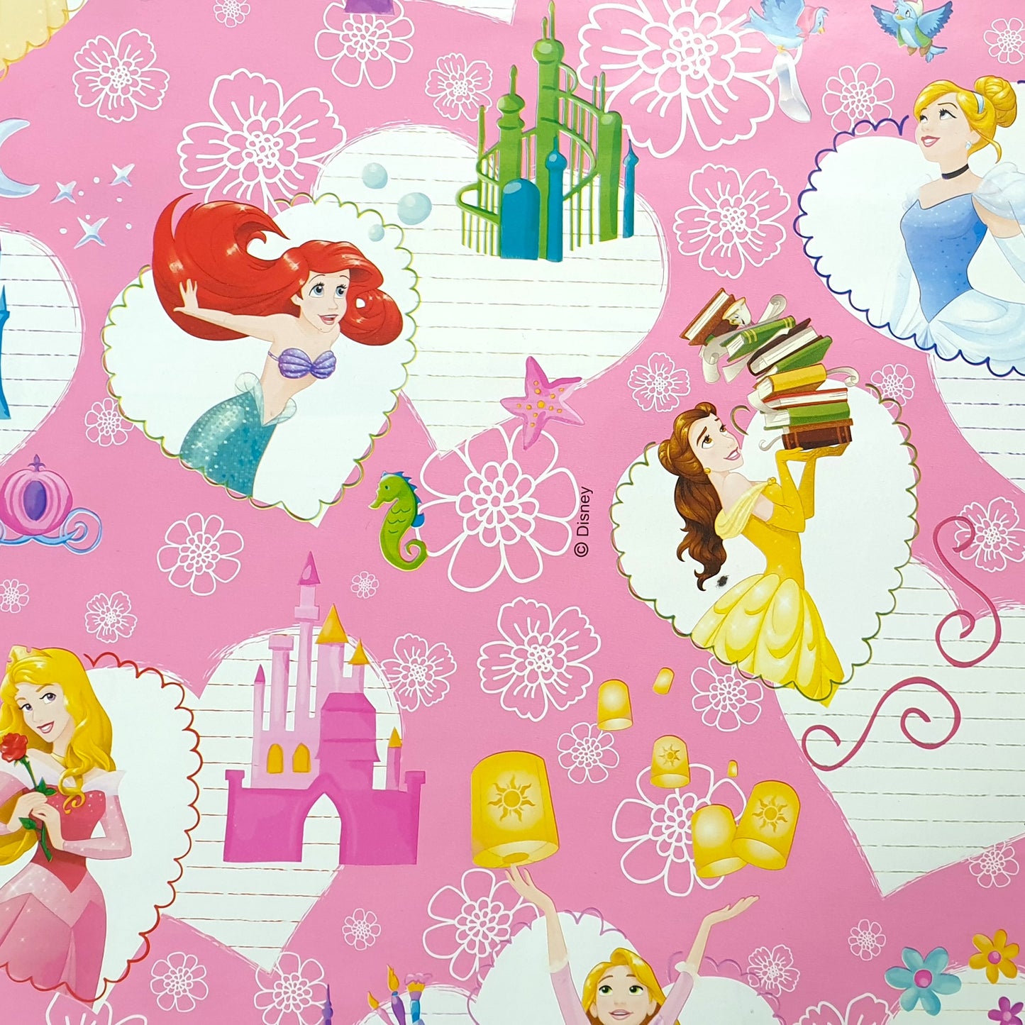 Gift Wrapping Paper Single Sheet 50 x 70cm Disney Princesses