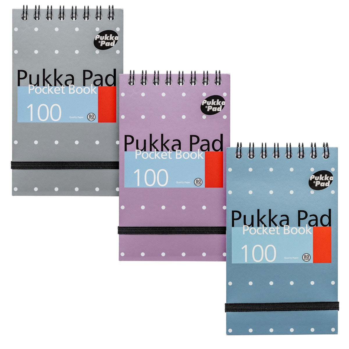 A7 Pukka Pad Top-Spiral Lined Pocket Book - Various Colours