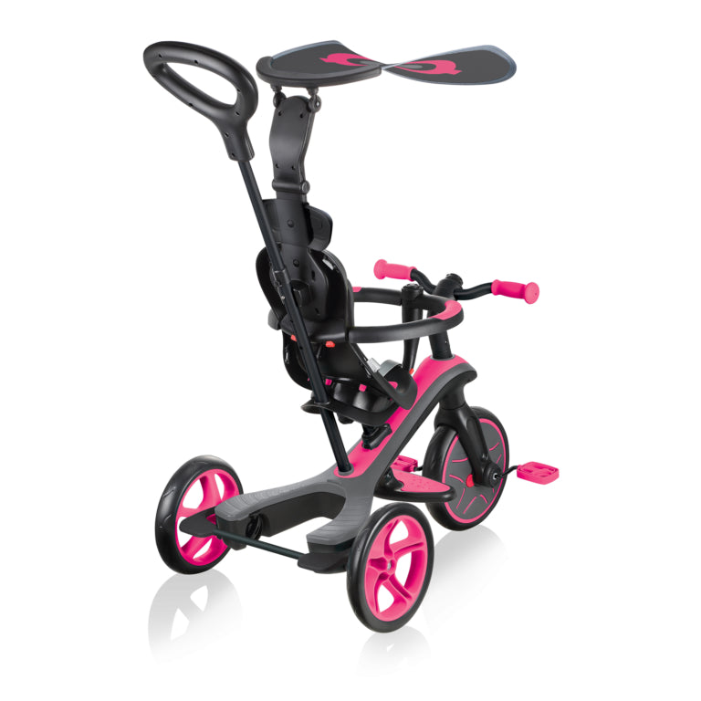 Globber Explorer Trike 4 In 1 Scooter - Fuchsia