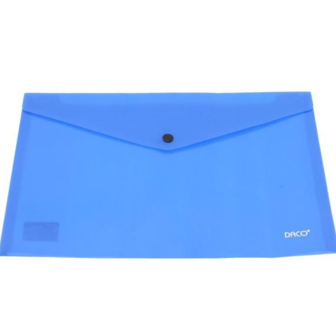 A4 Daco Button Folder Blue