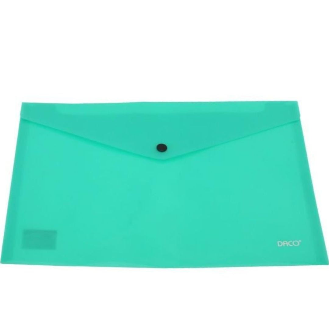 A4 Daco Button Folder Blue