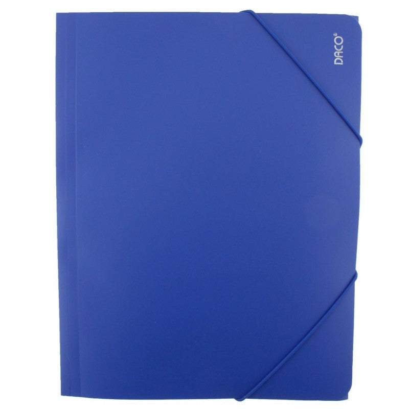 Daco A4 Plastic Folder With Elastic Blue