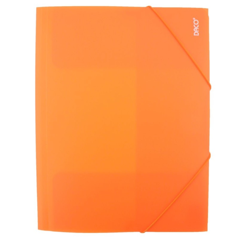 Daco A4 Plastic Folder With Elastic Orange