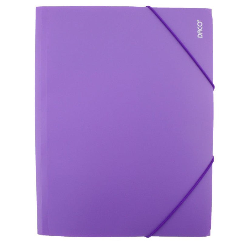 Daco A4 Plastic Folder With Elastic Purple