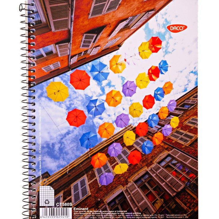 A5 Daco Ruled Punched Notebook x 1pc Assortment