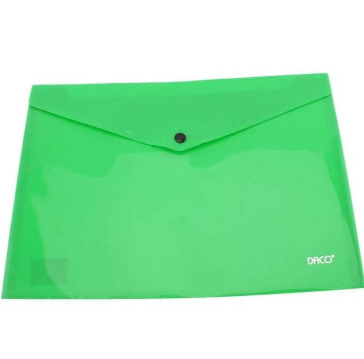 A4 Daco Button Folder Blue