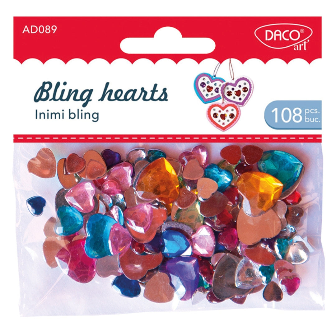 Daco Bling Hearts A Pack Of 108pcs