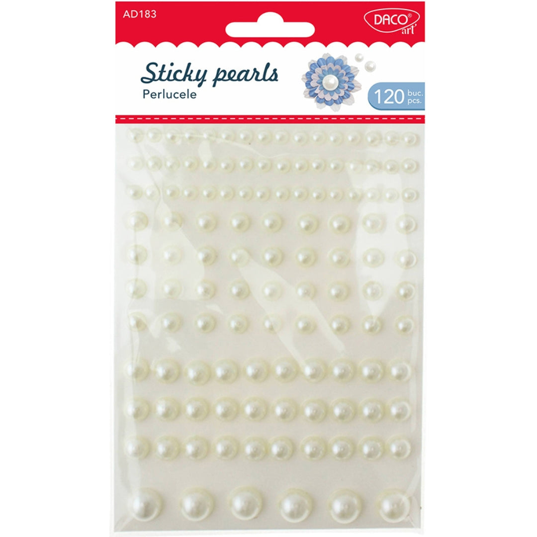 Daco Adhesive Sticky Pearls A Pack Of 120pcs