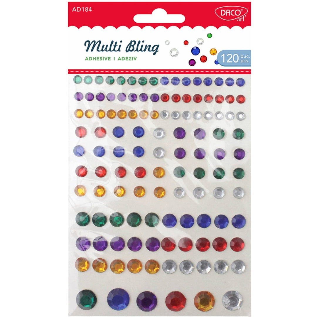 Daco Adhesive Multi Bling A Pack Of 120pcs