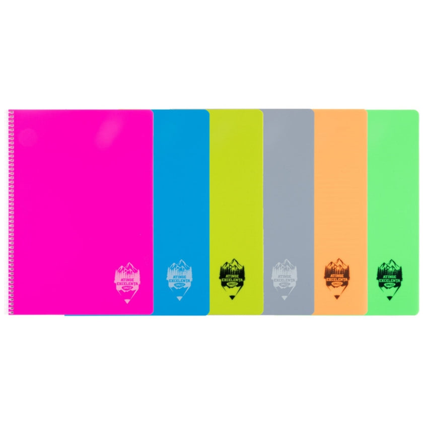 A4 Daco Side-Spiral Lined Notebook 144pgs - Neon x 1pc Assortment
