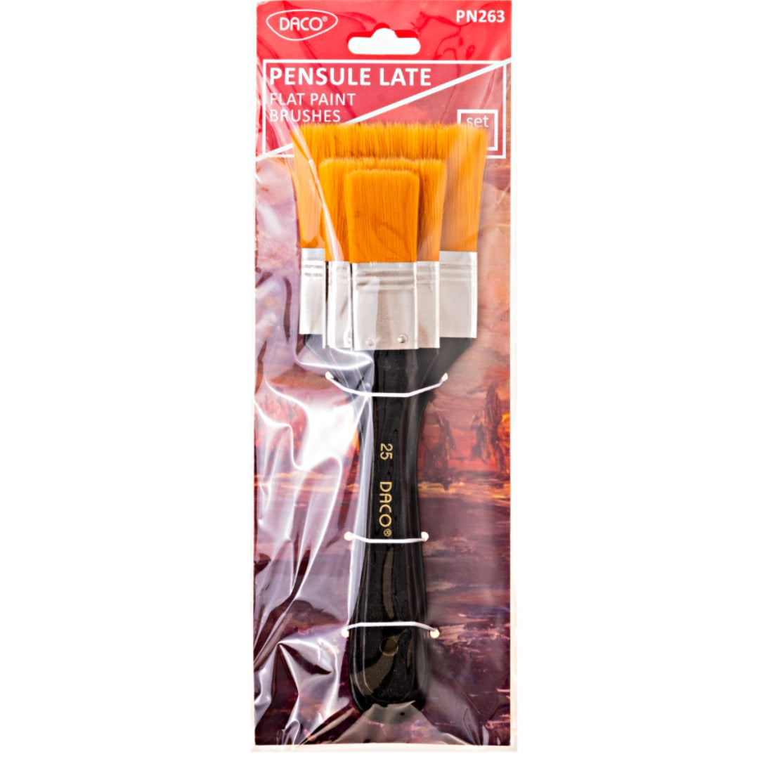 Daco Flat Paint Brush A Set Of 3pcs