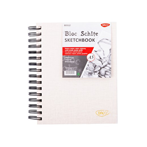 Daco A5 Harbound sketch pad 80 sheets 120grms