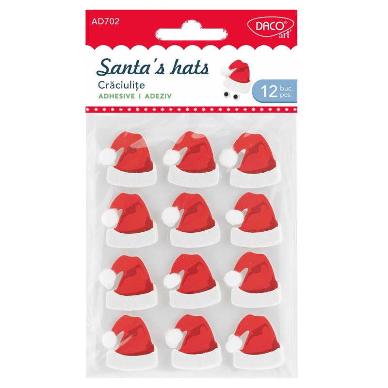 Daco Santa's Hats A Pack Of 12pcs AD702