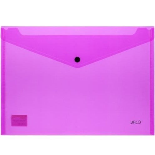 A4 Daco Button Folder Blue