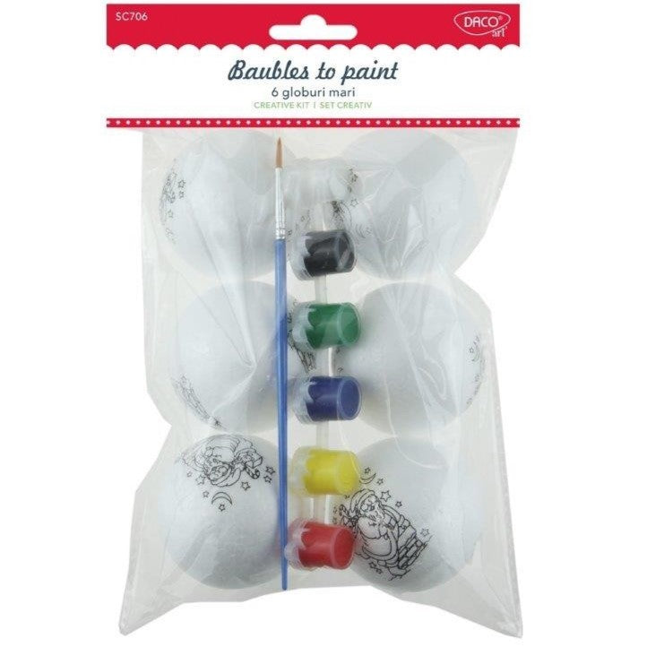 Daco Baubles To Paint A Set Of 6pcs SC706