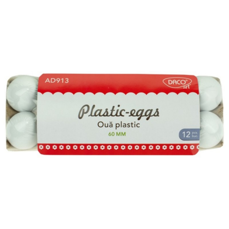 Daco Easter Plastic Eggs 60mm x12pcs