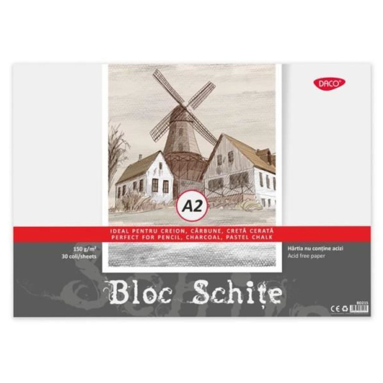 A2 Daco Sketch Pad 150gsm 30p