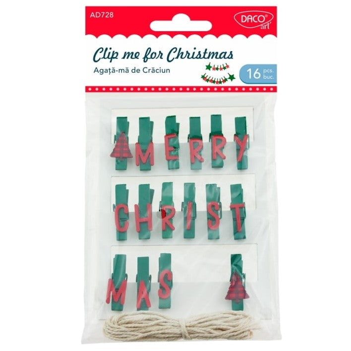 Daco Clip Me For Christmas A Pack Of 16pcs AD728