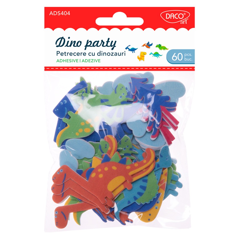 Daco Adhesive Foam Dino Party A Pack Of 60pcs