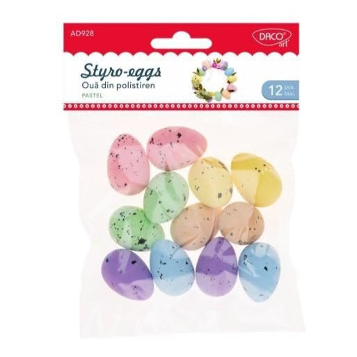 Daco Pastel Styro Eggs 3.5cm x12pcs