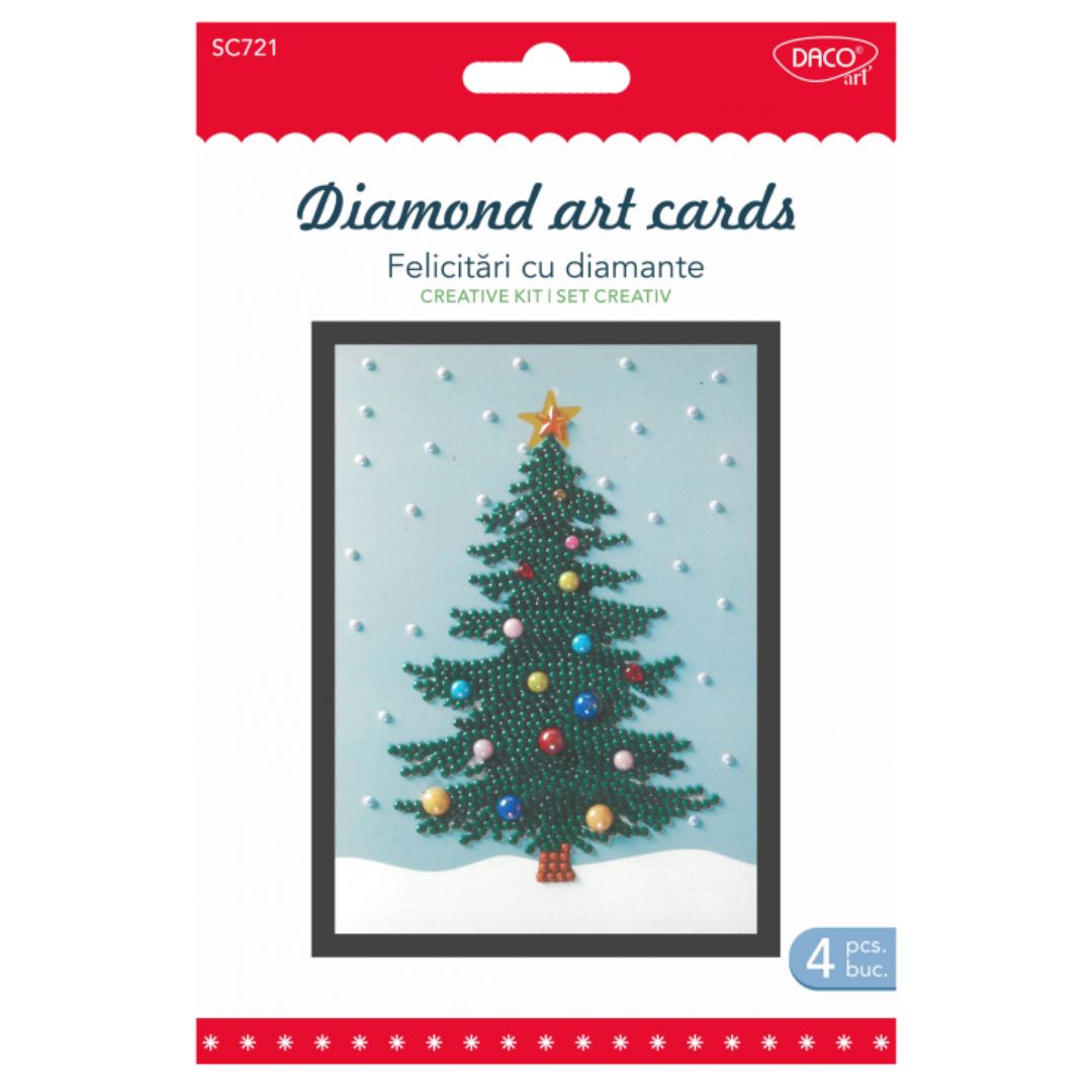 Daco Diamond Art Cards A Set Of 4pcs SC721