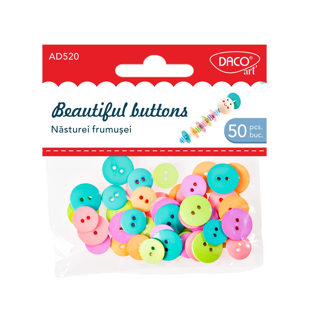 Daco Beautiful Buttons A Pack Of 50pcs