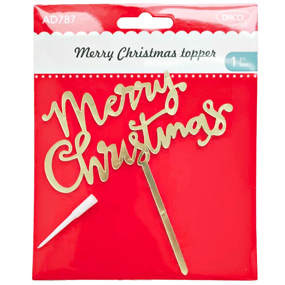 Daco - Merry Christmas Topper A Pack Of 1pc