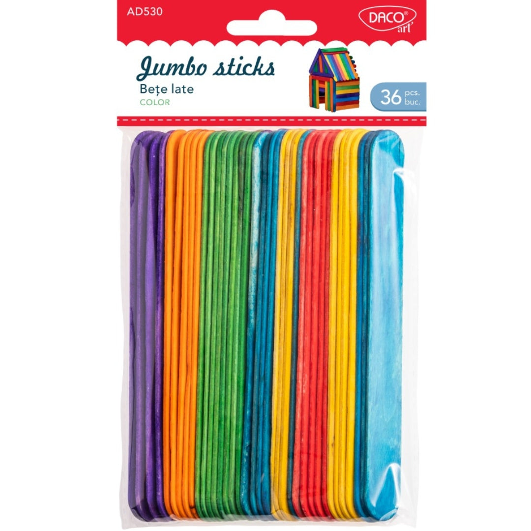 Daco Jumbo Sticks 15cm A Pack Of 36pcs - Assorted