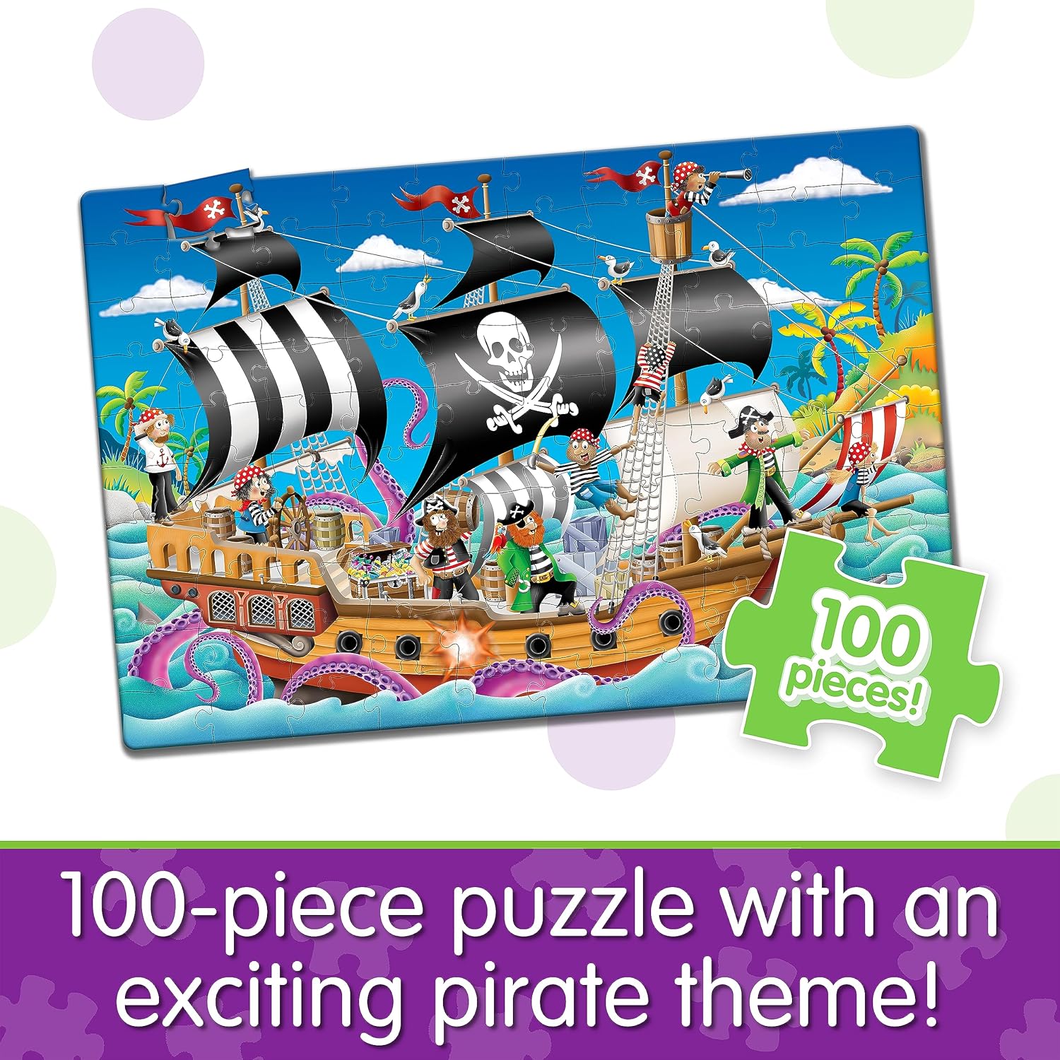 Puzzle Doubles! Glow in the Dark - Pirate Ship +3-6y