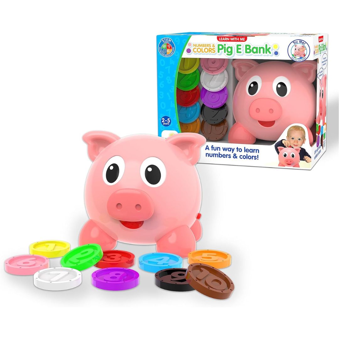 The Learning Journey Numbers & Colors Pig E Bank 2-5y