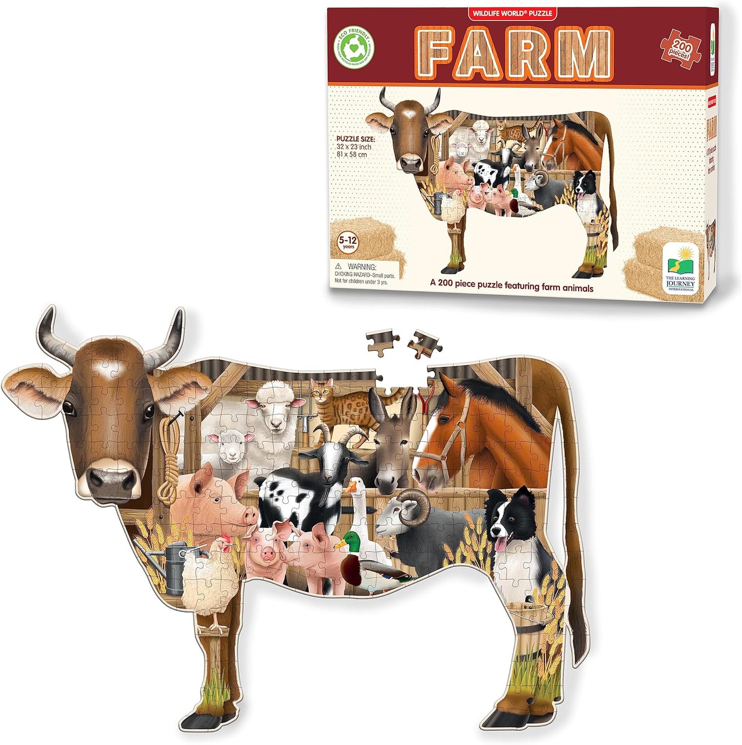 Wildlife World Puzzle Farm Life 200pcs