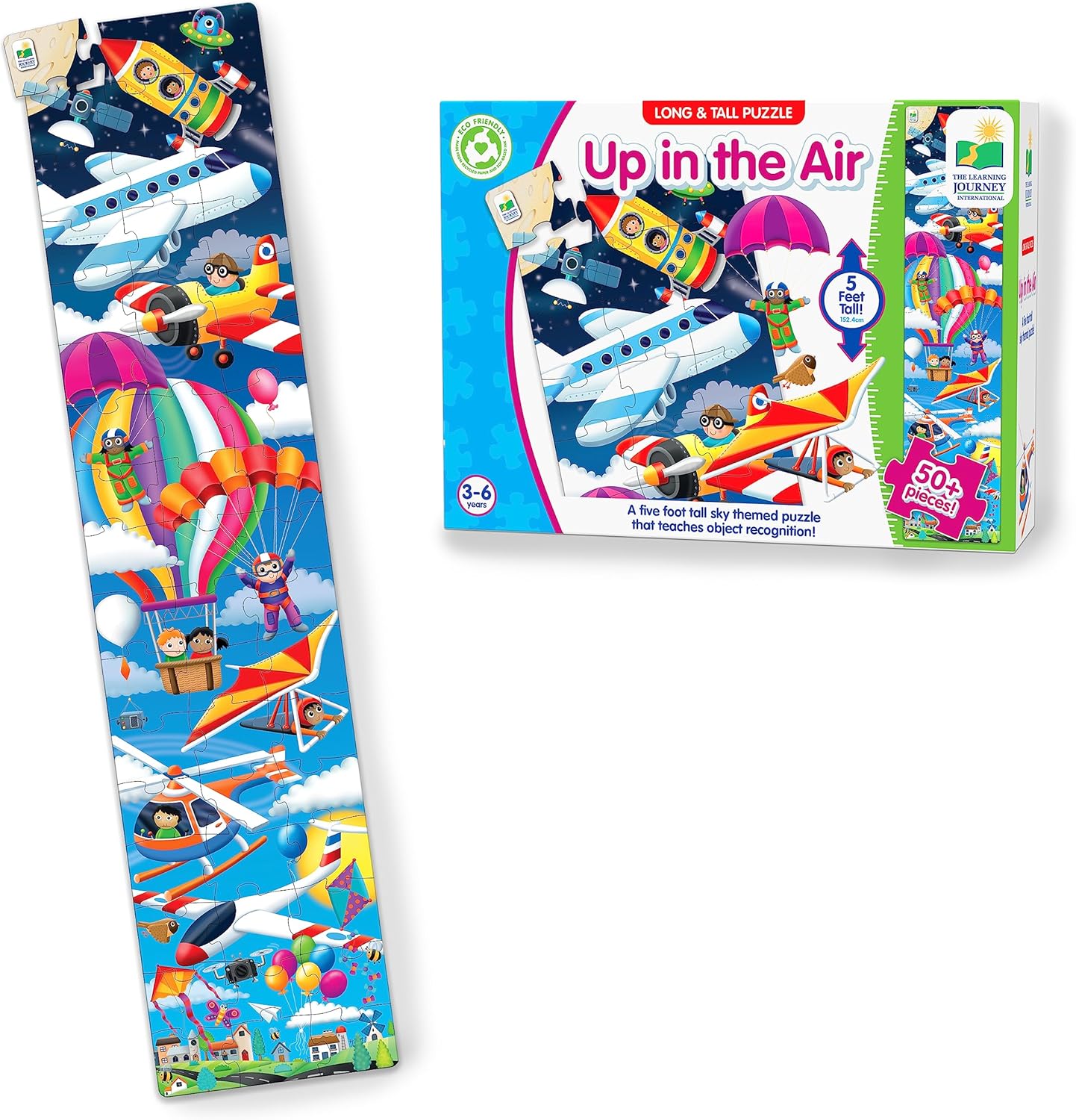 The Learning Journey: (3-6yrs) Jumbo Floor Puzzles Up In The Air - Extra Large 50 Pieces Jigsaw Puzzle (Copy)