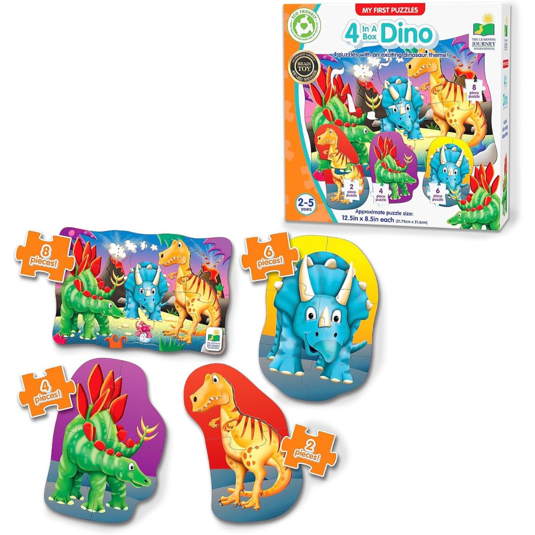 My First Puzzle 4 In A Box - Dino +2-5y