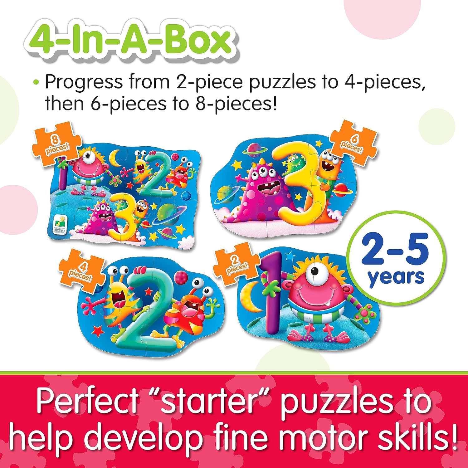 My First Puzzle 4 In A Box - 123 +2-5y