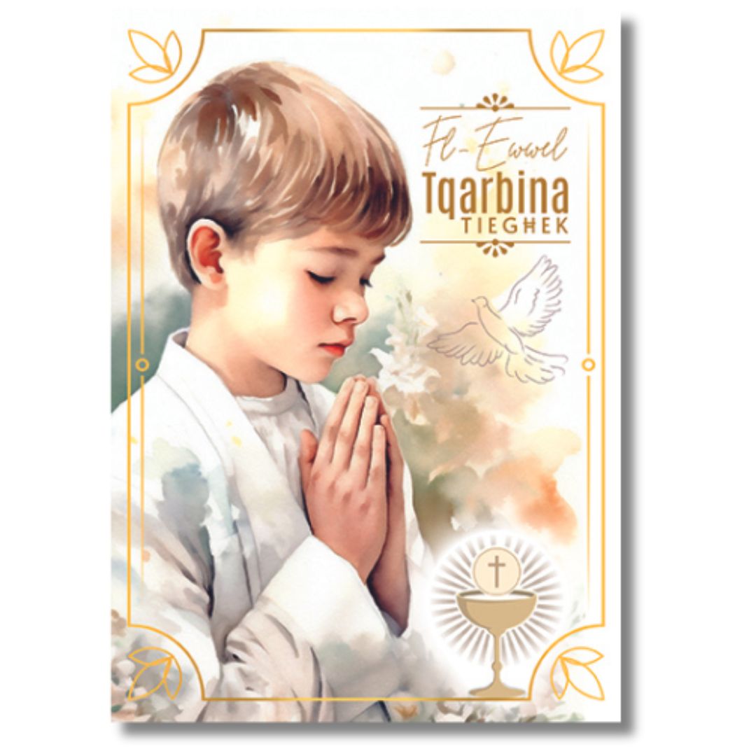 Fl-Ewwel Tqarbina Tieghek (Holy Communion) Greeting Card