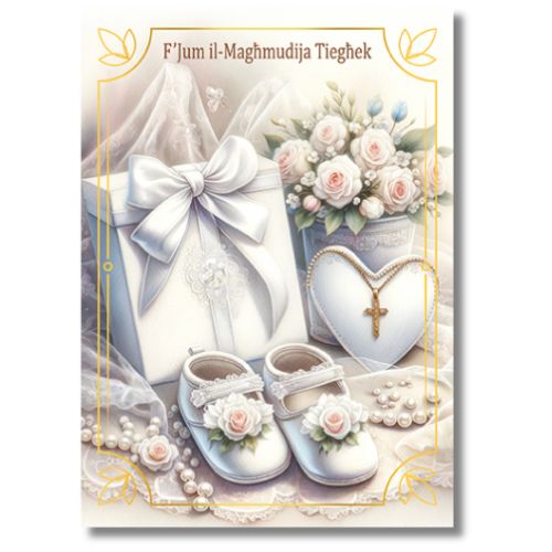 F'Jum il-Magħmudija Tiegħek (Christening) - Greeting Card
