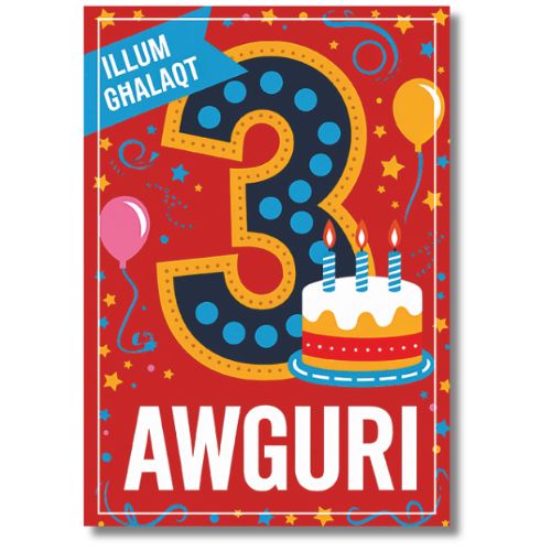 3 Awguri - Greeting Card